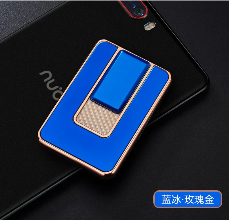 Ультра тонкие тянуть зарядка электрическая зажигалка с подключением к USB цинковый сплав тонкая плоская Зажигалка для сигарет