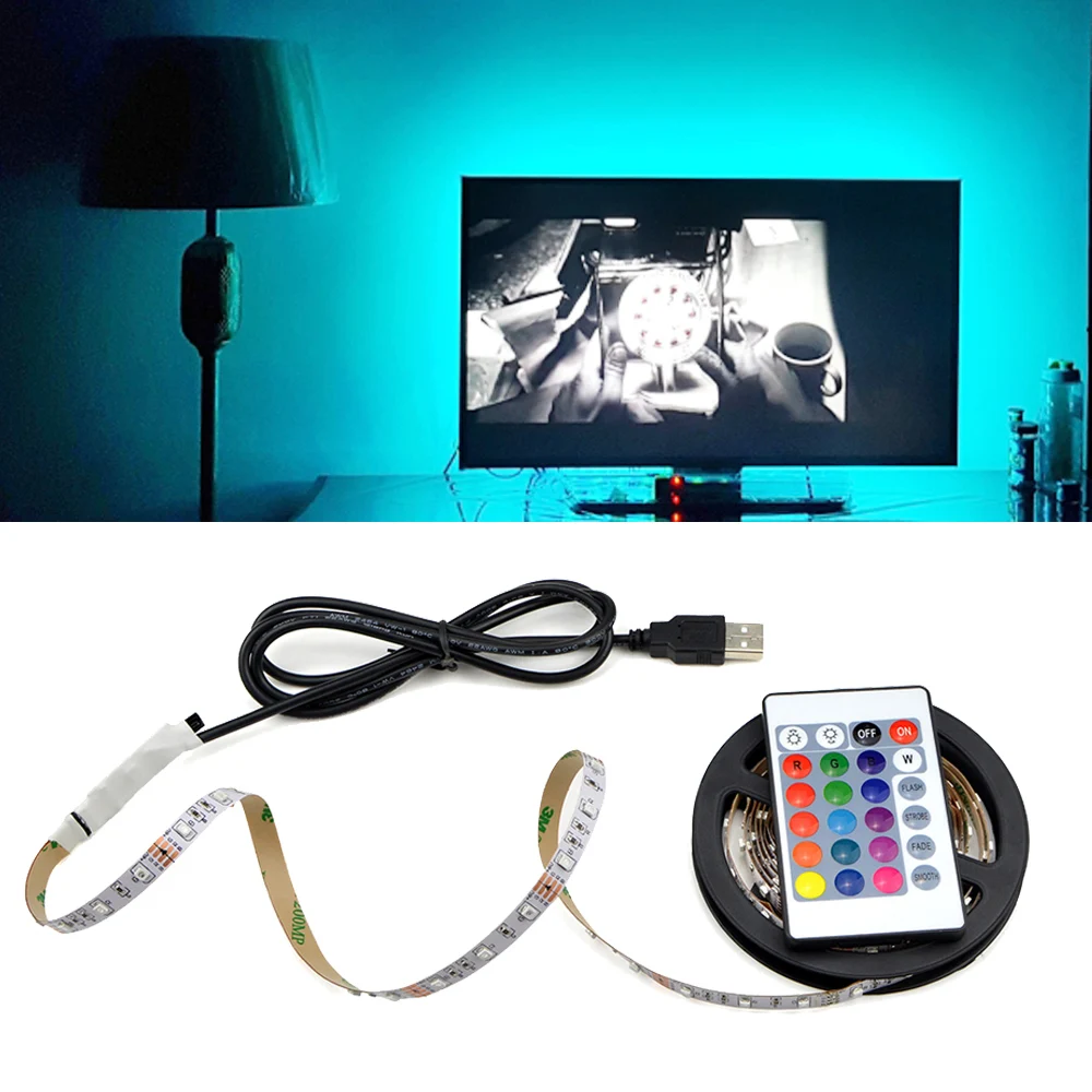Светодиодная лента для телевизора, светильник, DC 5 В, USB кабель, питание, RGB белый, теплый белый, Светодиодная лента s 2835 SMD 60 Светодиодный S/M, usb светодиодный скотч