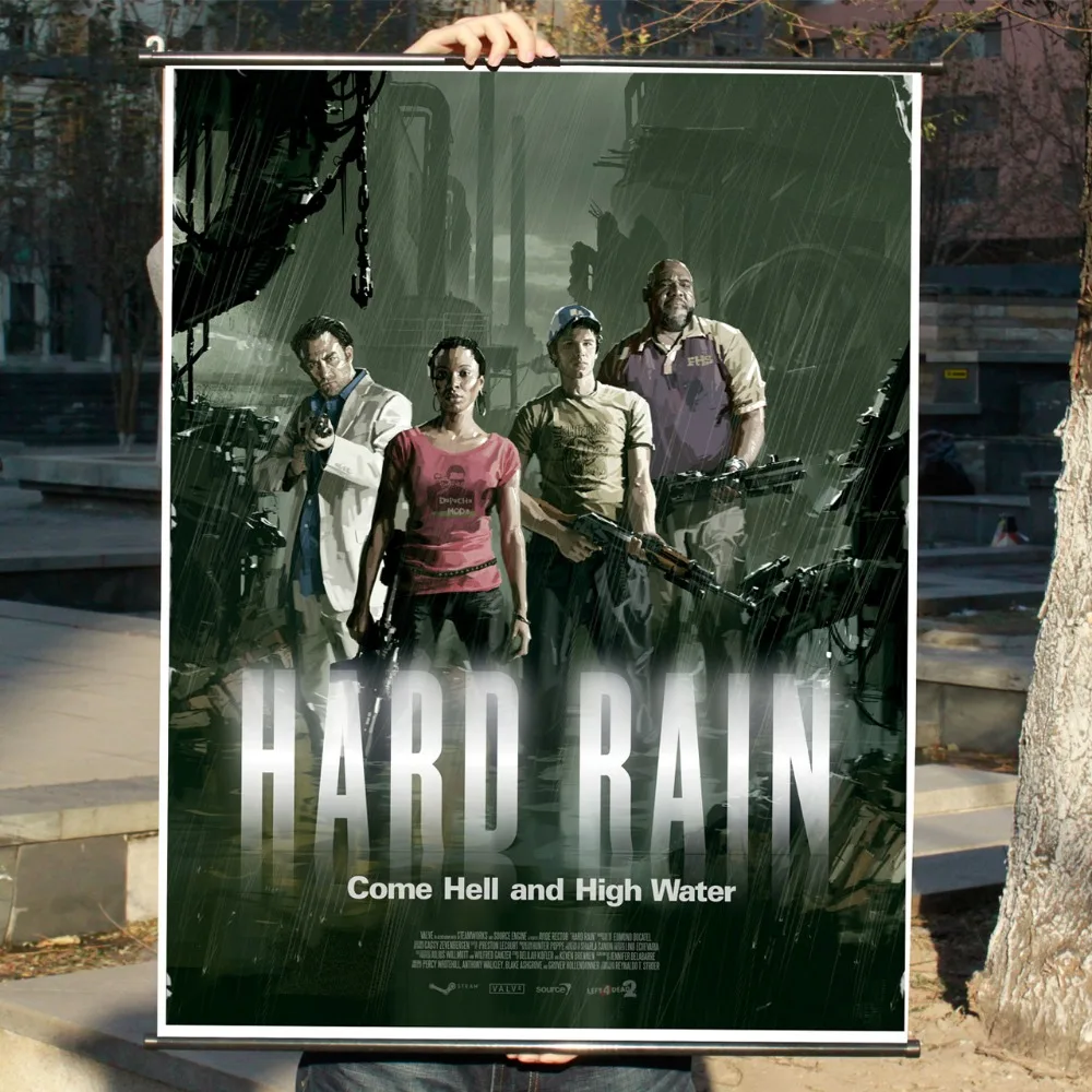 HD игровые свитки Left 4 Dead постер с фильмом настенный стикер баннеры подвесная