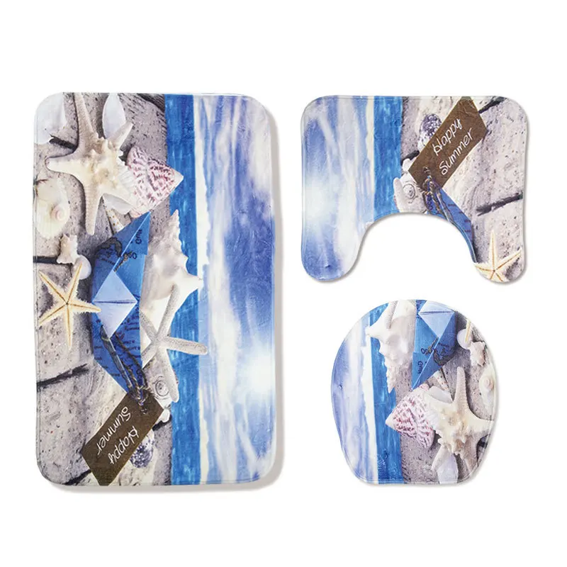 2019 Новинка 3 шт. противоскользящие Чехлы для ванной комнаты коврики крышка