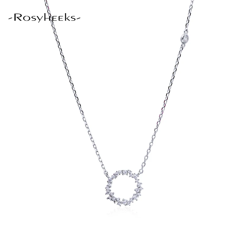 S925 Стерлингового Серебра Ожерелья Циркон Гипоаллергенный Ожерелье Женщина
