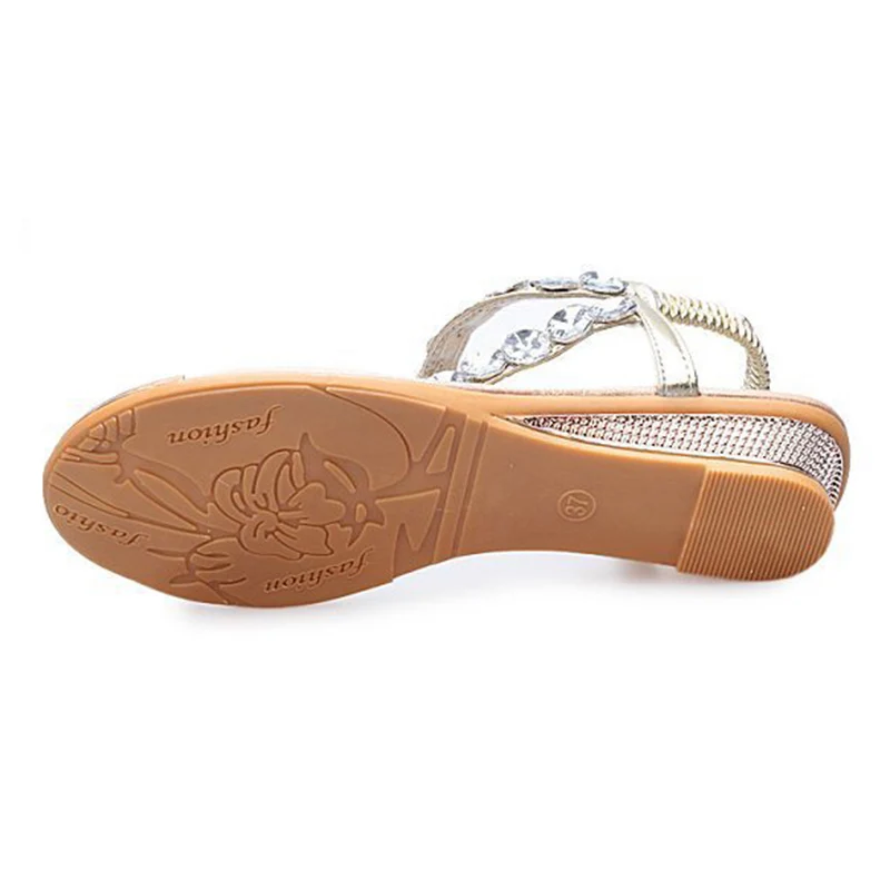 Новинка 2018 года летние женские сандалии дышащая обувь со стразами и кристаллами