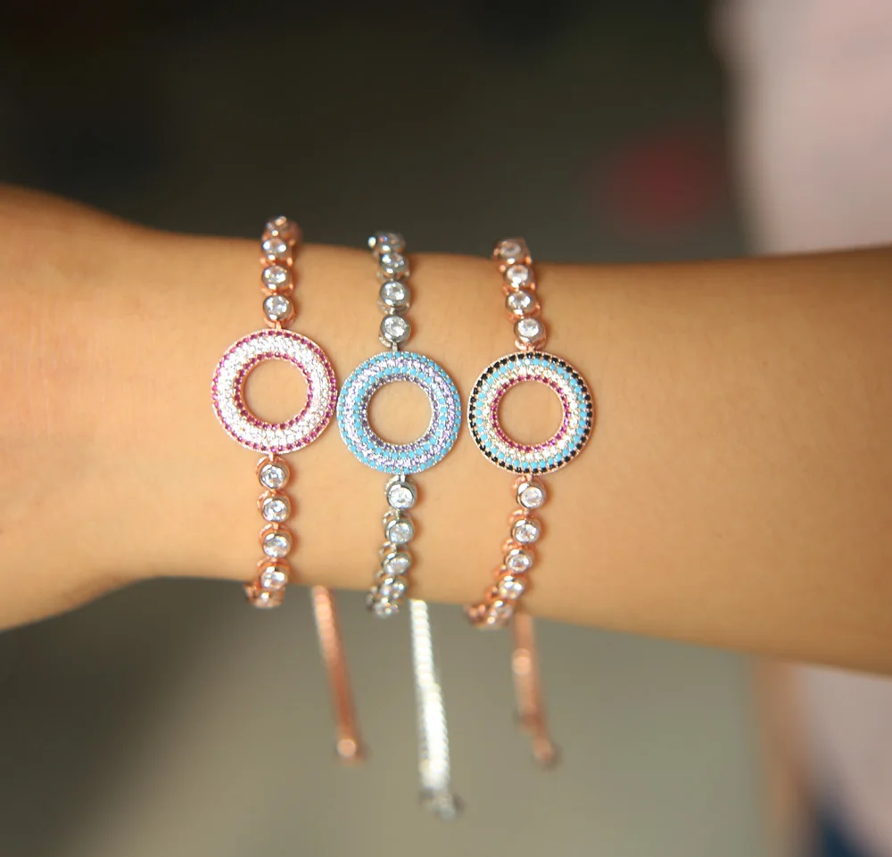 2017 Блестящие модные ювелирные изделия браслеты паве AAA кубический цирконий