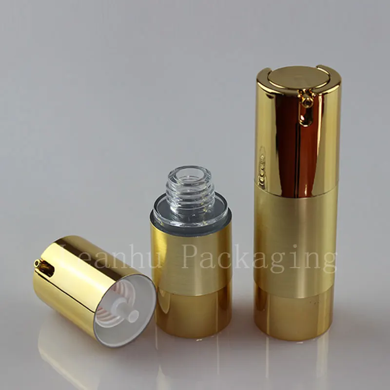 gold airless packaging for cosmetic container with pump bottle | Красота и здоровье