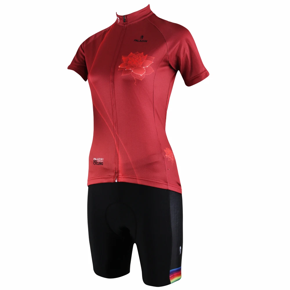Женская велосипедная рубашка с коротким рукавом PALADIN &quotRed Lotus&quot|bike shirt|short sleeve cycling