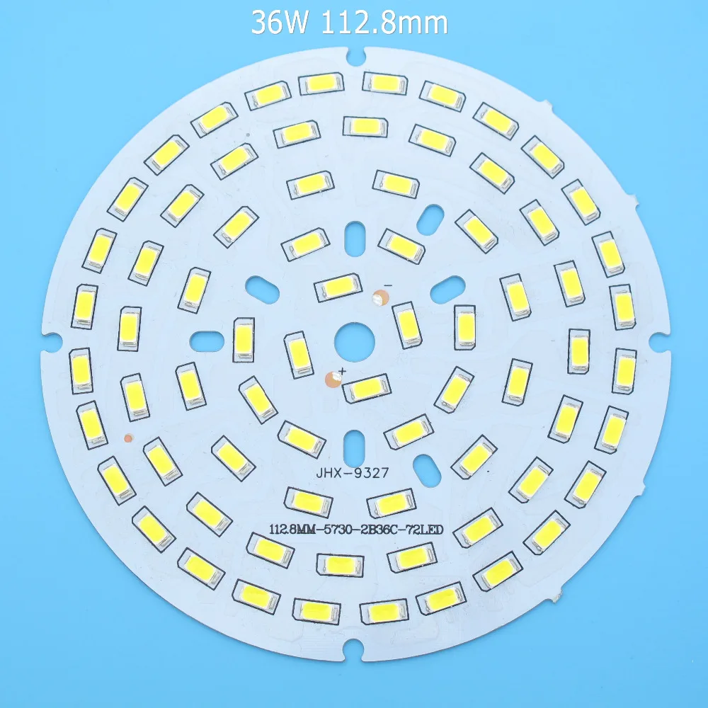 1 шт. SMD5730 светодиодный PCB 21 Вт 24 Вт 30 Вт 36 Вт 85 мм 110 мм 112,8 мм 120 мм белый/натуральный белый/теплый белый источник света для светодиодный лампы