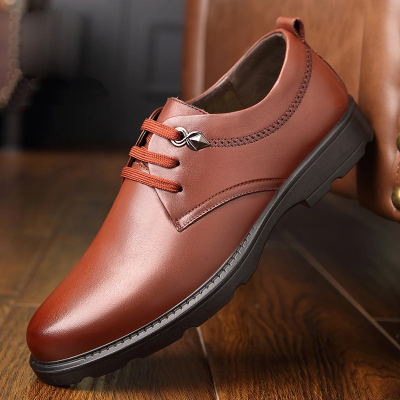 2018 New Black Brown Leather Men's Dress Shoes Official Business | Обувь