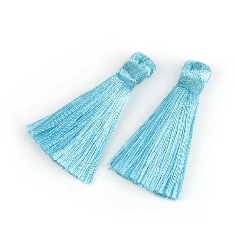 60pcs/lot 35mm Random Mixed Cotton Silk Tassels Earrings Charm Pendant Satin for DIY Jewelry Making Findings Materials | Украшения и