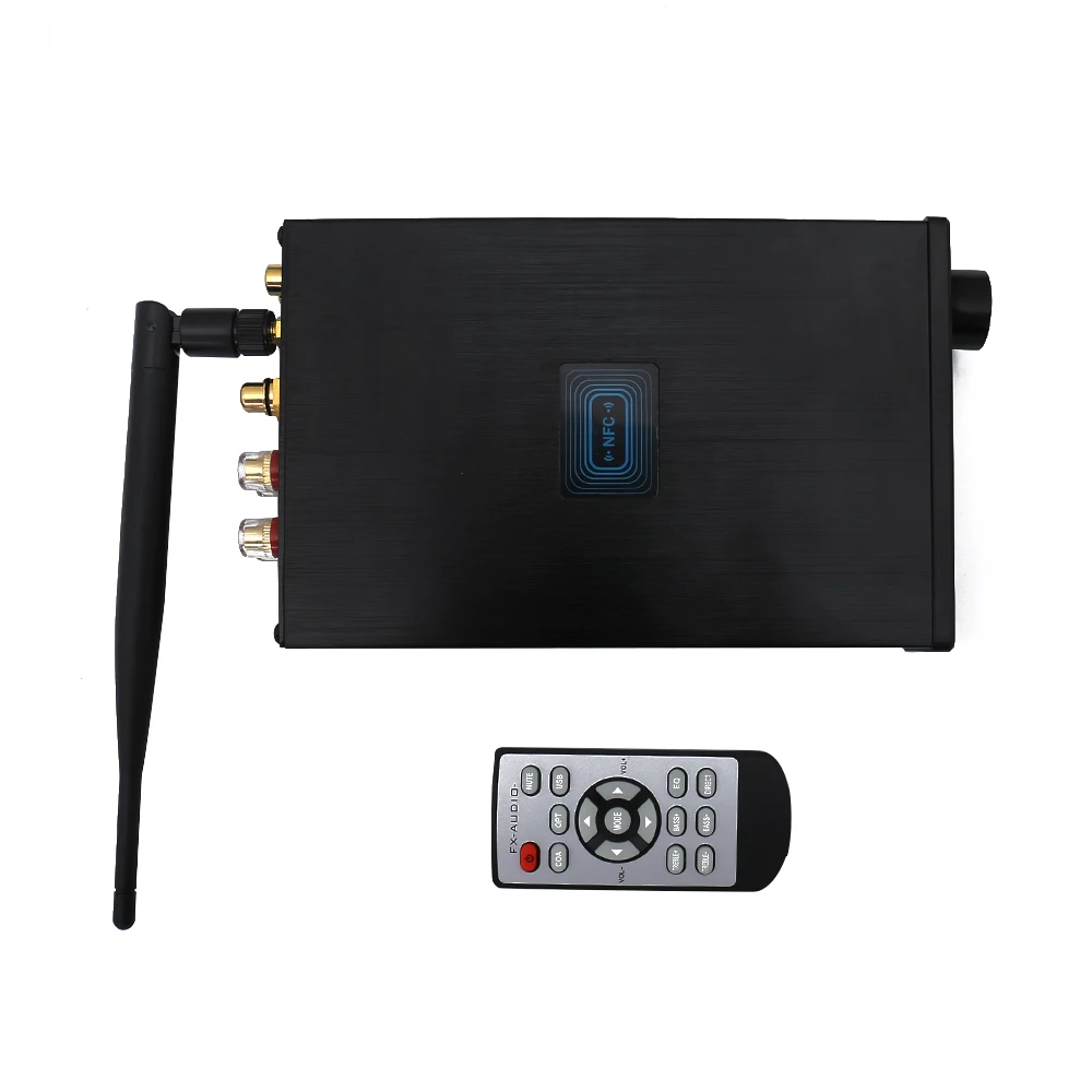 FX аудио D802C беспроводной Bluetooth вход USB/AUX/оптический/коаксиальный чистый цифровой аудио усилитель 24 бит/192 кГц 80 Вт+ 80 Вт OLED
