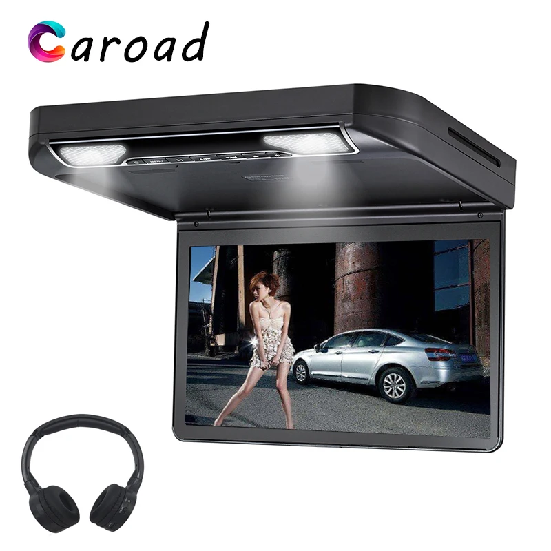 Автомобильный DVD-плеер Caroad 13 3 дюйма с креплением на крыше откидной 1080P видео HD