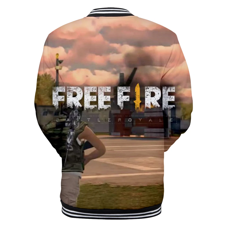 Frdun Tommy 3D Free Fire бейсбольная куртка Kpop Стиль Повседневный мягкий v-образный вырез Горячая игра колледж Стиль Плюс Размер куртка