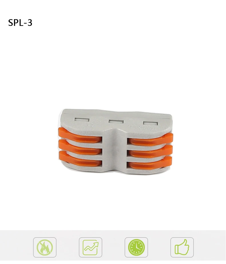 SPL-3 5 шт. 2pin 3pin 4pin 5pin 8pin светодиодные соединитель-проводник клеммный блок лампы компактный Универсальный разъем провода - Цвет: SPL-3
