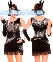 new flapper halloween costume for women magician girl women adult halloween fancy dress sexy latin dance dress plus size m xl