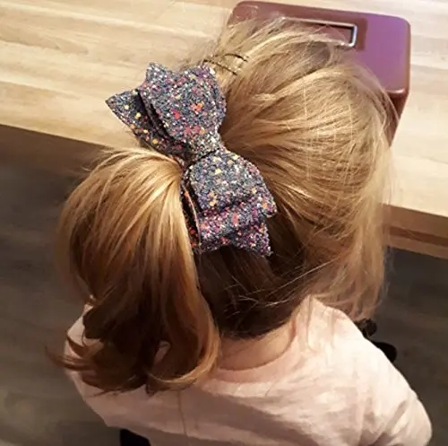 12 шт. блестящие банты для волос девочек 5 дюймов Аллигаторы заколки аксессуары