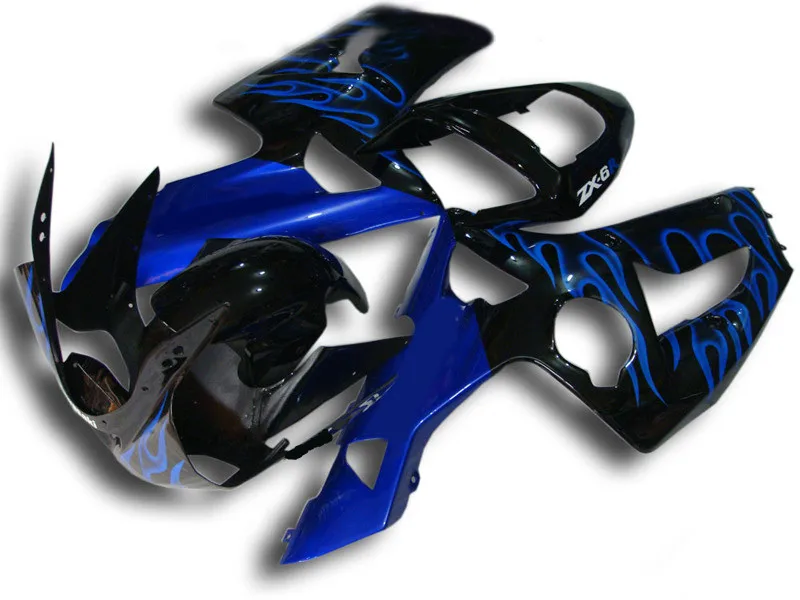 Комплект обтекателей под давлением для KAWASAKI Ninja ZX6R 636 03 04 ZX 6R 2003 2004 zx 6r ABS Синий