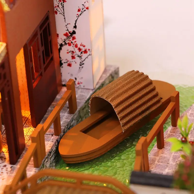 Детские игрушки Diy кукольный домик собирать деревянные Miniaturas кукольный дом мебель миниатюрный кукольный домик Головоломка Развивающие игрушки для детей