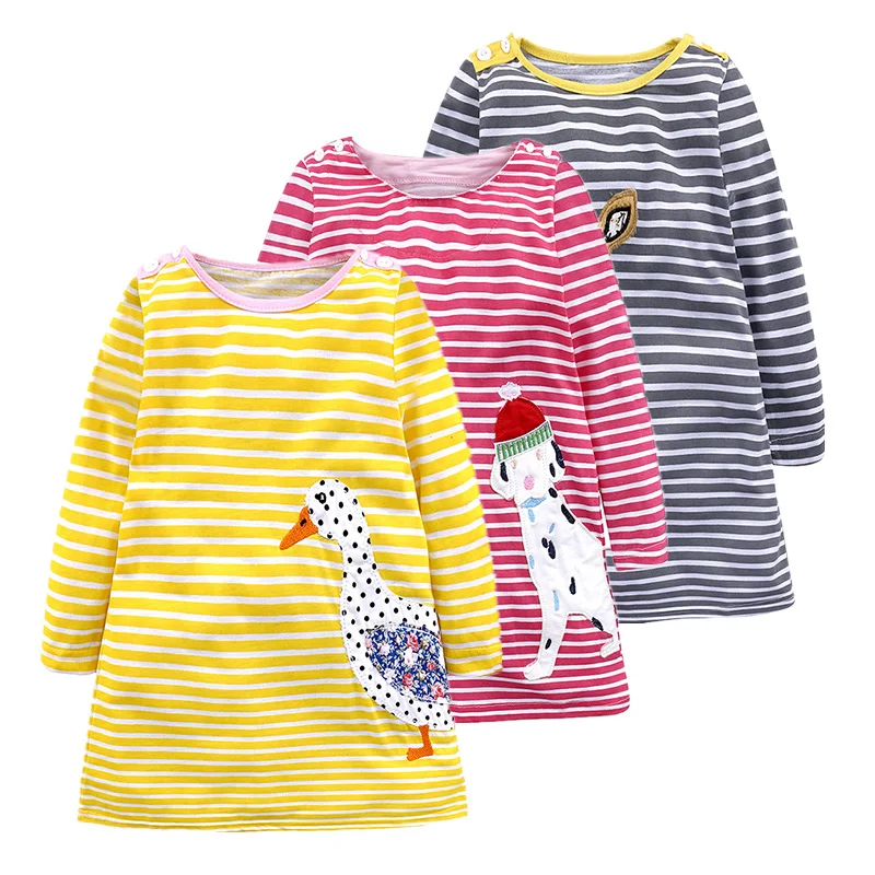 Детские платья для девочек весна-лето 2018 детская одежда футболка с длинными