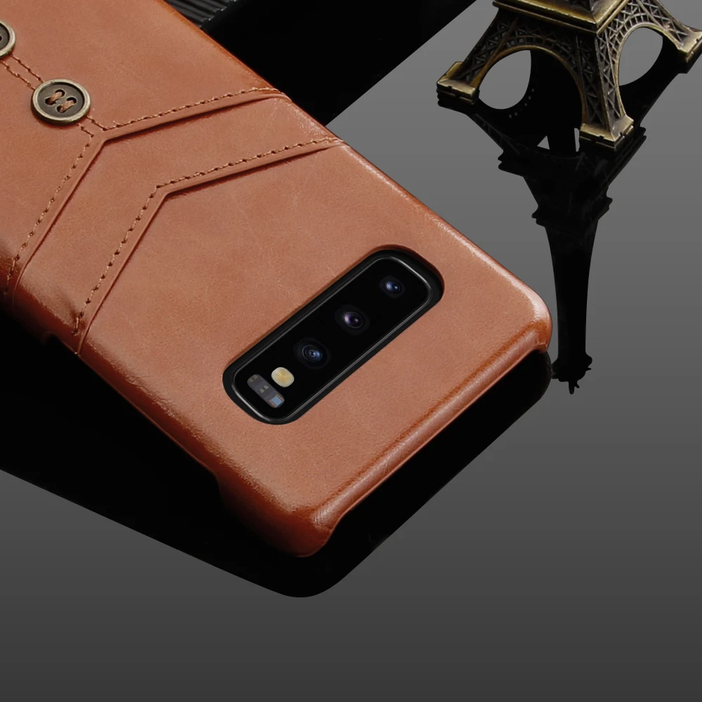 Чехол из натуральной кожи для Samsung Galaxy Note 9 S10e S10Plus Ретро винтажный кошелек с