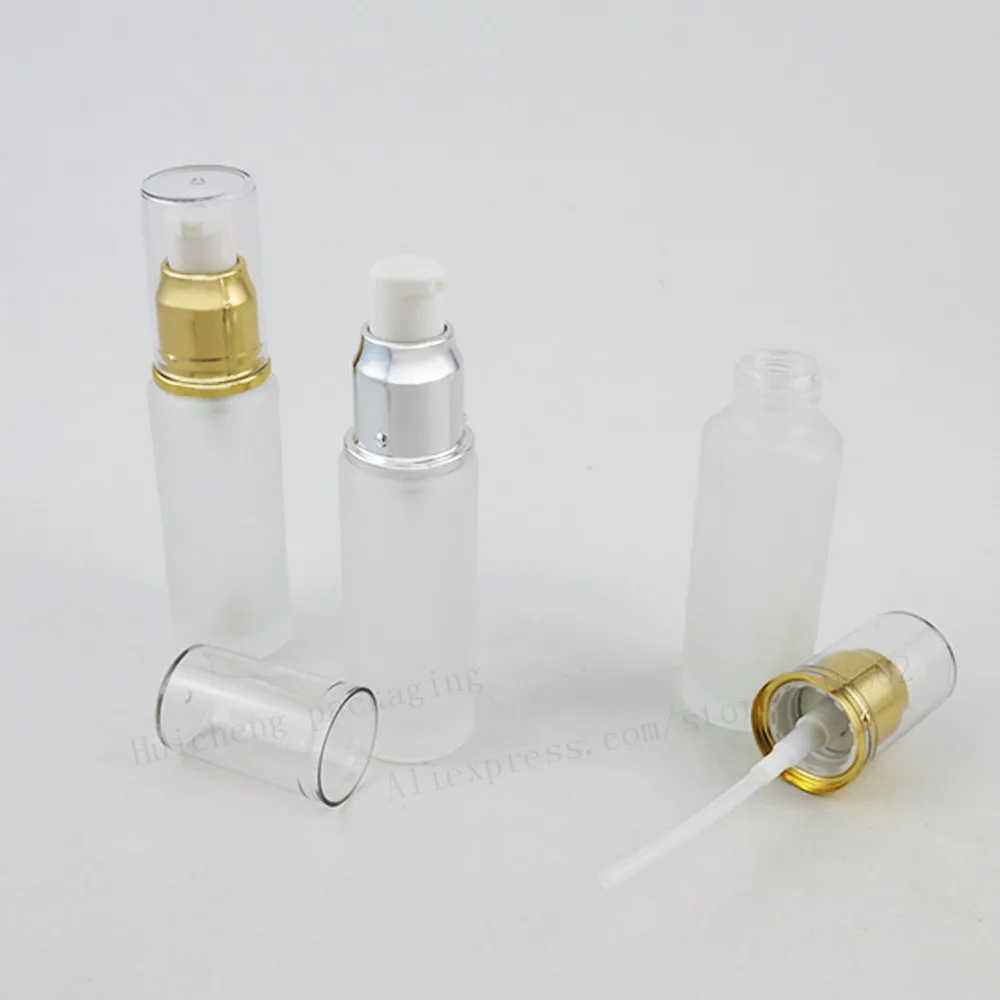 12x30 мл морозостойкая стеклянная бутылка для лосьона крема 1 унций алюминиевая