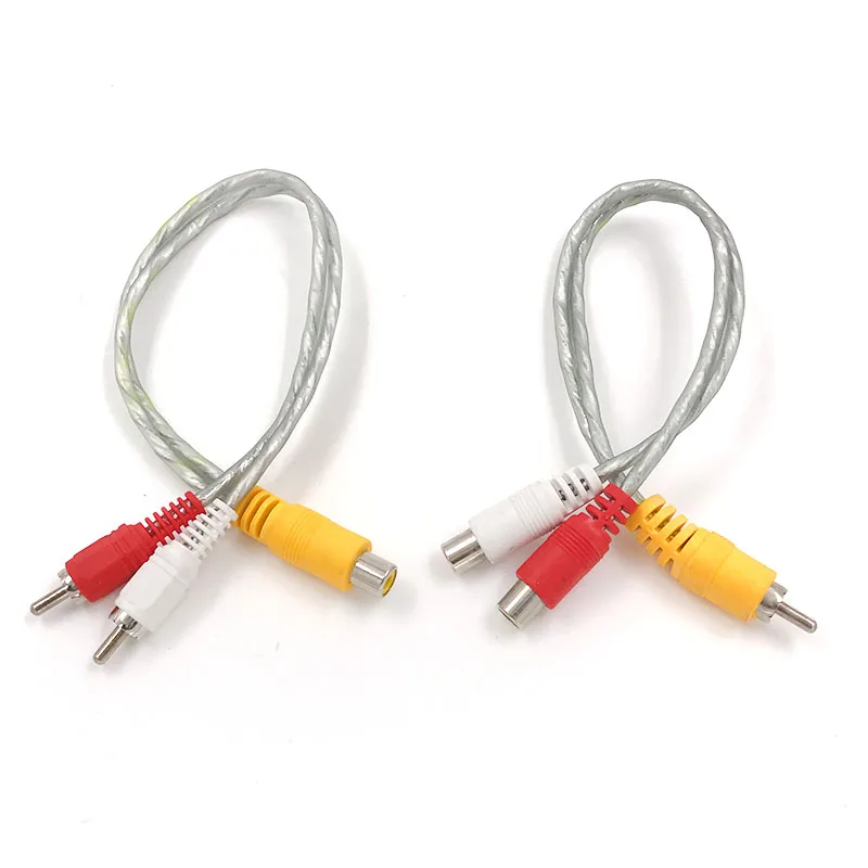 Новый сплиттер Переходник RCA Phono 1 штекер 2 гнездовой разъем автомобильный аудио