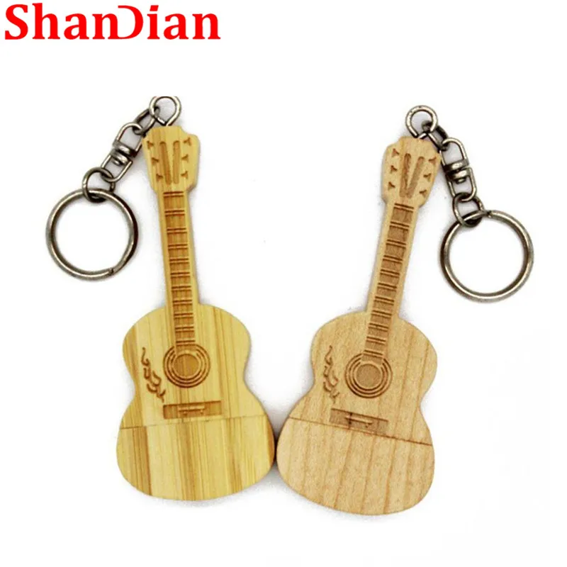 SHANDIAN новая горячая деревянная гитара usb флэш-накопитель флешки флеш-накопитель 8 ГБ 16 ГБ 32 ГБ Автомобильный ключ флэш-карты памяти мини-подарок