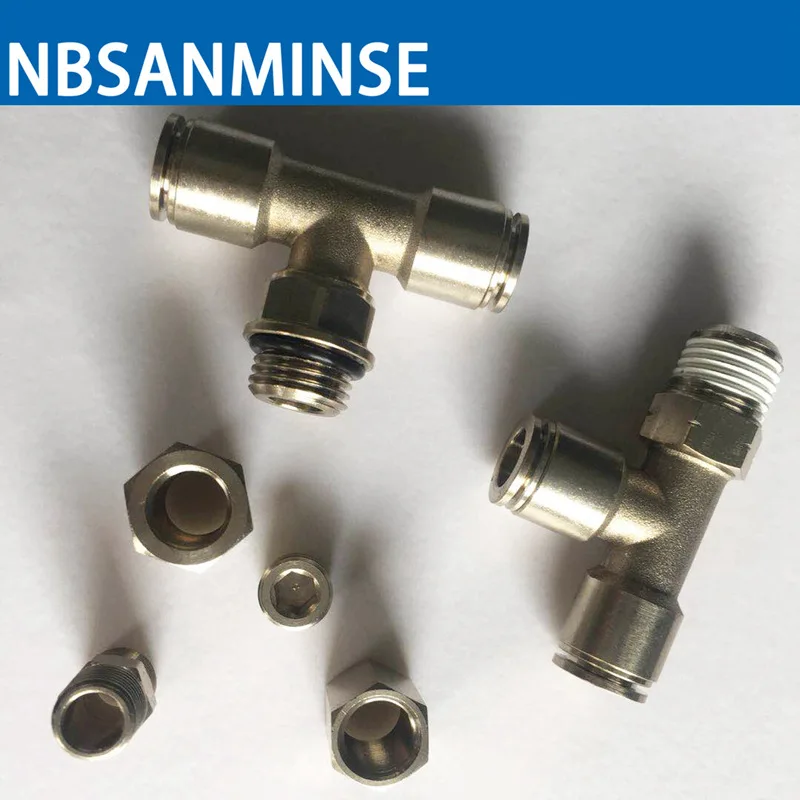 NBSANMINSE 10 шт./лот BA 1/8 1/4 3/8 1/2 переход Пневматический воздушный Фиттинг с двумя