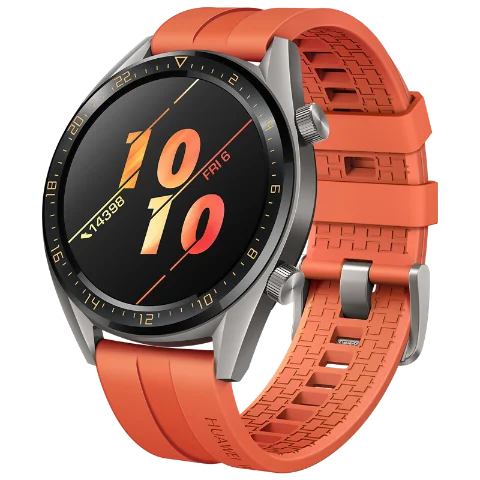 orange Спортивные Смарт-часы huawei GT, 1,39 дюймов, AMOLED сенсорный экран, мониторинг heartrate BT4.2 BLE gps 5ATM, водонепроницаемые - Цвет: orange