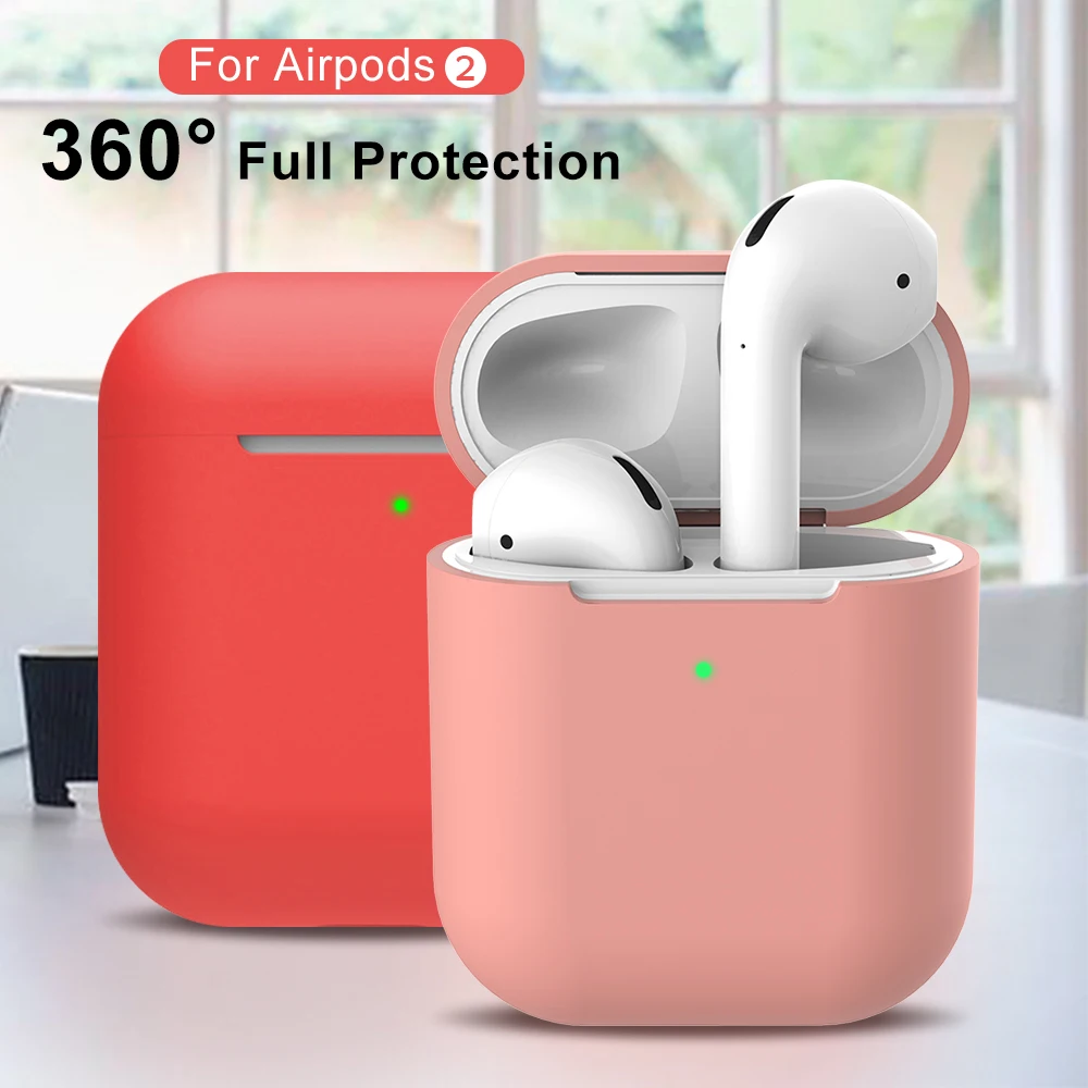 Мягкий силиконовый чехол для Apple Airpods 2 й защитный прозрачный Ультратонкий