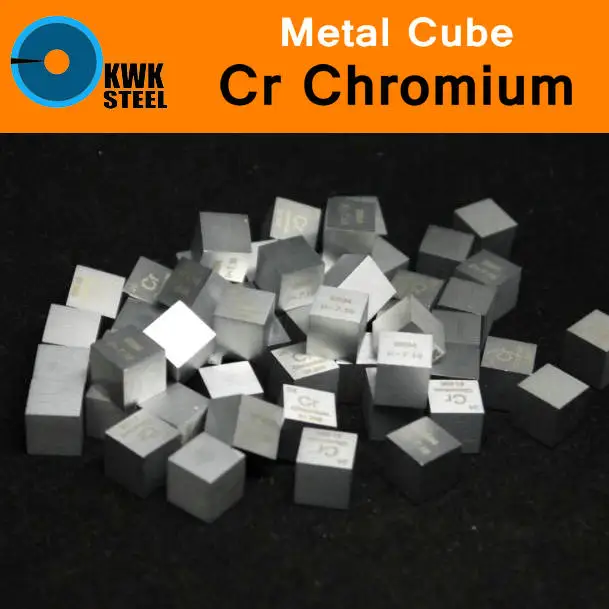 Cr хромовый кубик большой блок чистый 99.94% 10x10x10 мм квадратный вырез 7 2 г