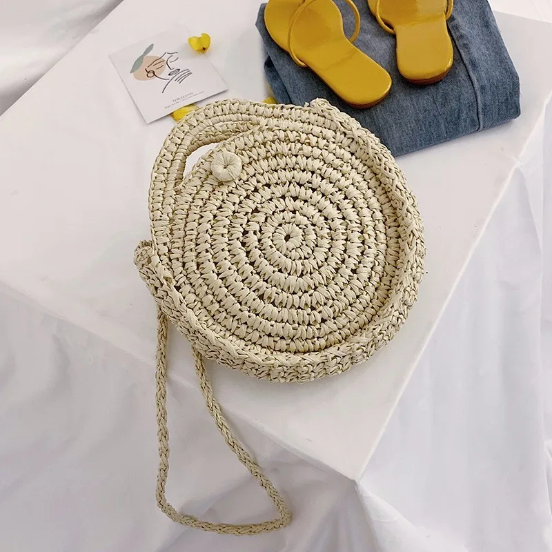 Круглые соломинки сумки для женщин 2019 сумки-мессенджеры девочек Летняя Пляжная