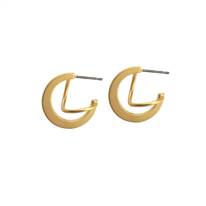 Модные металлические серьги неправильной формы трендовые индивидуальные