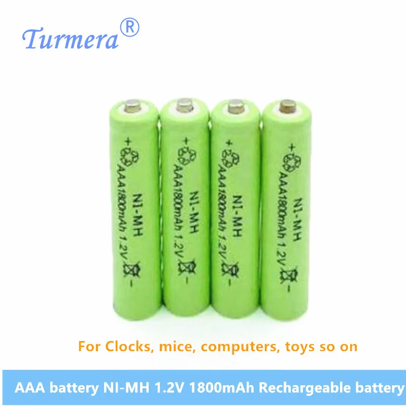 AAA батарея 1800mAh аккумуляторная Ni-MH 1 2 V для часов мышей камер компьютеров игрушек