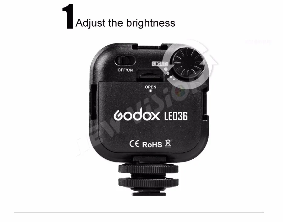Godox светодиодный 36 5500-6500 K камера светодиодный светильник ing SLR светодиодный 36 видео светильник Открытый фото светильник для DSLR камеры видеокамеры мини DVR