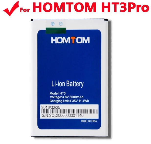 100% Original Backup Homtom HT3 Battery For Smart Mobile Phone + In stock Tracking Number Stock|battery for|battery for mobilebattery phone |