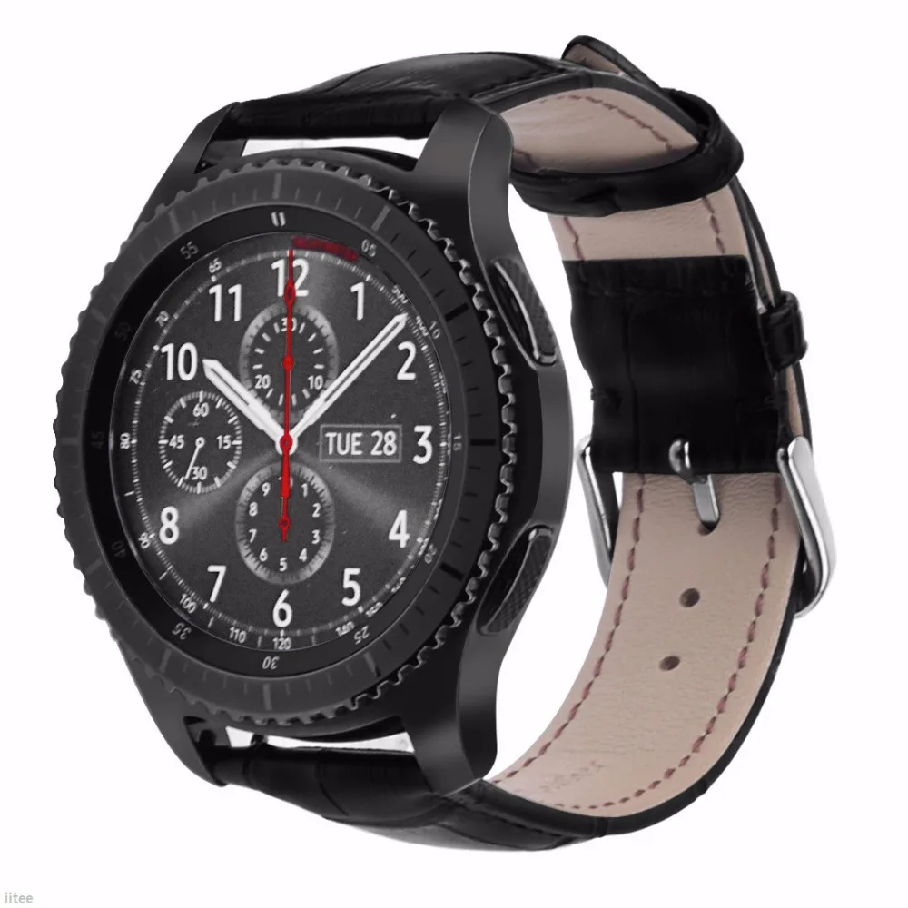Сменный ремешок из натуральной кожи с крокодиловым узором для Samsung Gear S3 Classic/Frontier