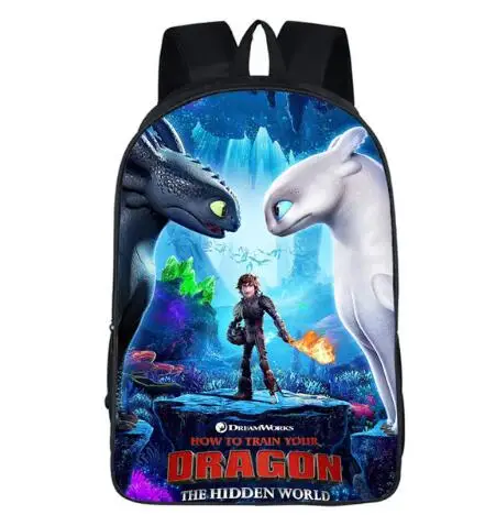 16 дюймов Детский рюкзак Как приручить дракона 3 детские школьные ранцы для