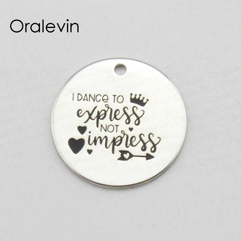 Я танцую чтобы выразить не впечатлила вдохновляющие ручной печатью Кулон Wire