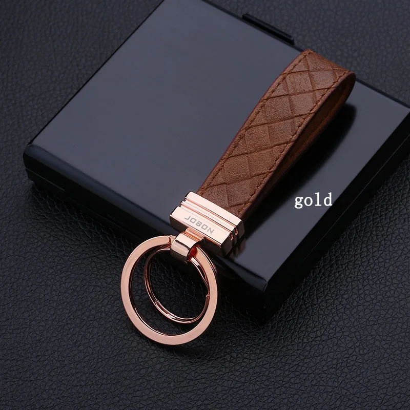 gold and gift box Высокое качество ПУ брелок для ключей Автомобильный брелок для ключей креативный sleutelhanger chaviro llaveros hombre - Цвет: gold and gift box