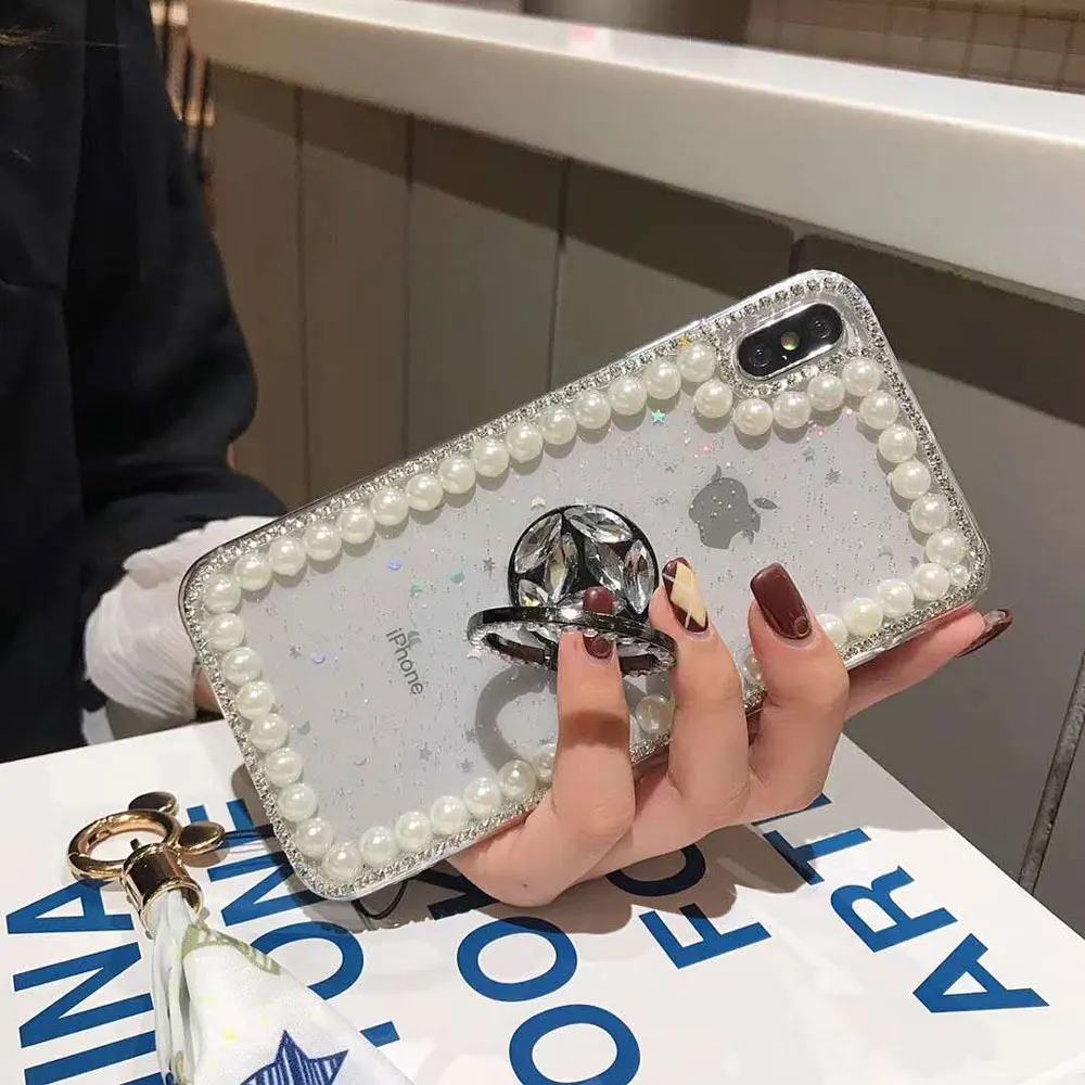 Луной и звездами с бусинами драгоценными камнями телефон крышка для Vivo X21UD X20 X23 V11