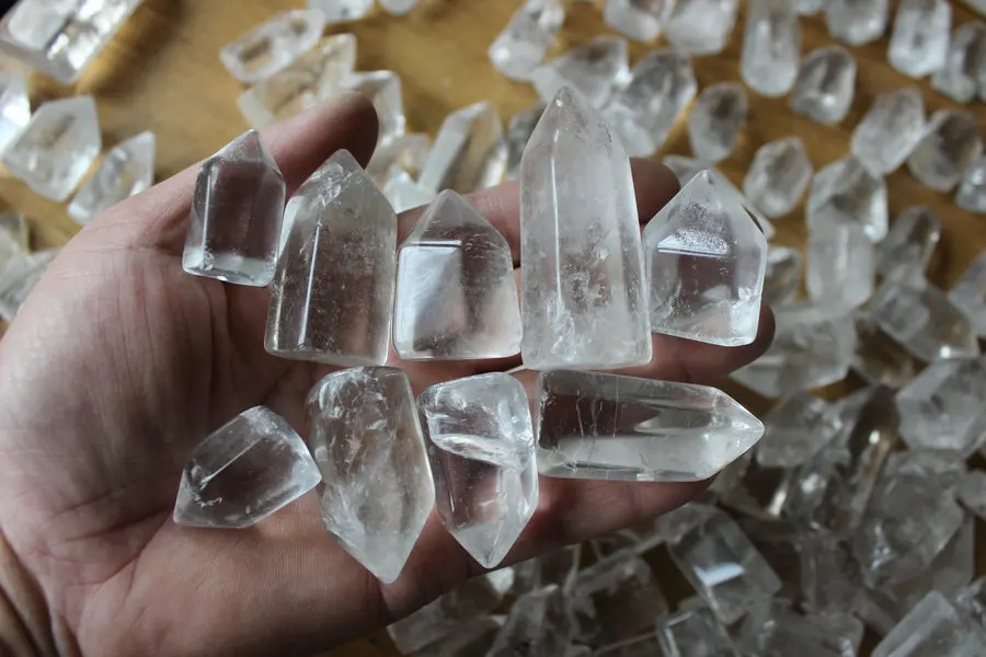 10 шт. натуральный прозрачный кварцевый кристалл | Дом и сад