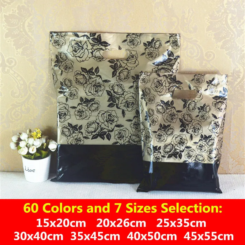 5pcs 25x35cm 30x40cm 35x45cm Gift Bags Big Size Plastic With Handles Wedding Bag For Jewelry Decoration Marriage Birthday Party