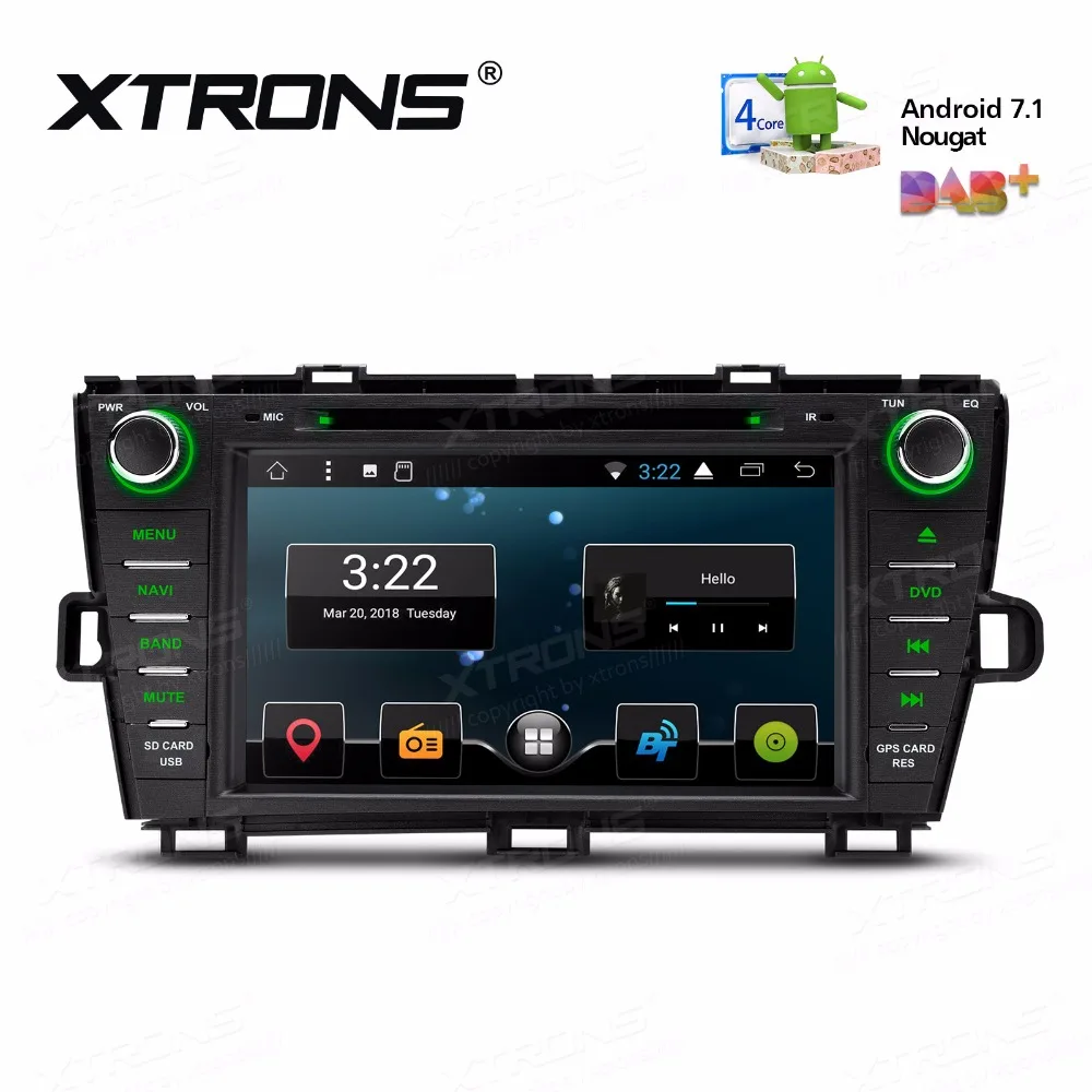 Android 7 1 цифровой мультитач автомобильный dvd плеер с экраном GPS DAB радио для Toyota Prius