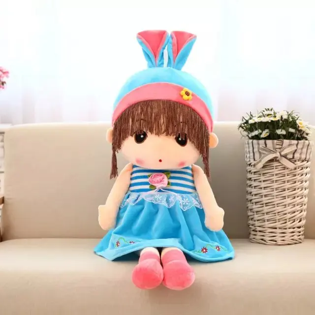 blue skirt 1 шт. 45 см Новинка RagDoll мягкие куклы плюшевые Фил плюшевые Свадебные Тряпичные куклы милые игрушки Милая модель девочки дети подарок на день рождения - Цвет: blue skirt