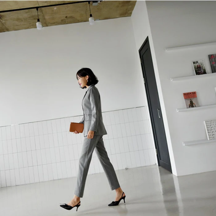 Новый деловой костюм для интервью Повседневный Женский Модный облегающий пиджак