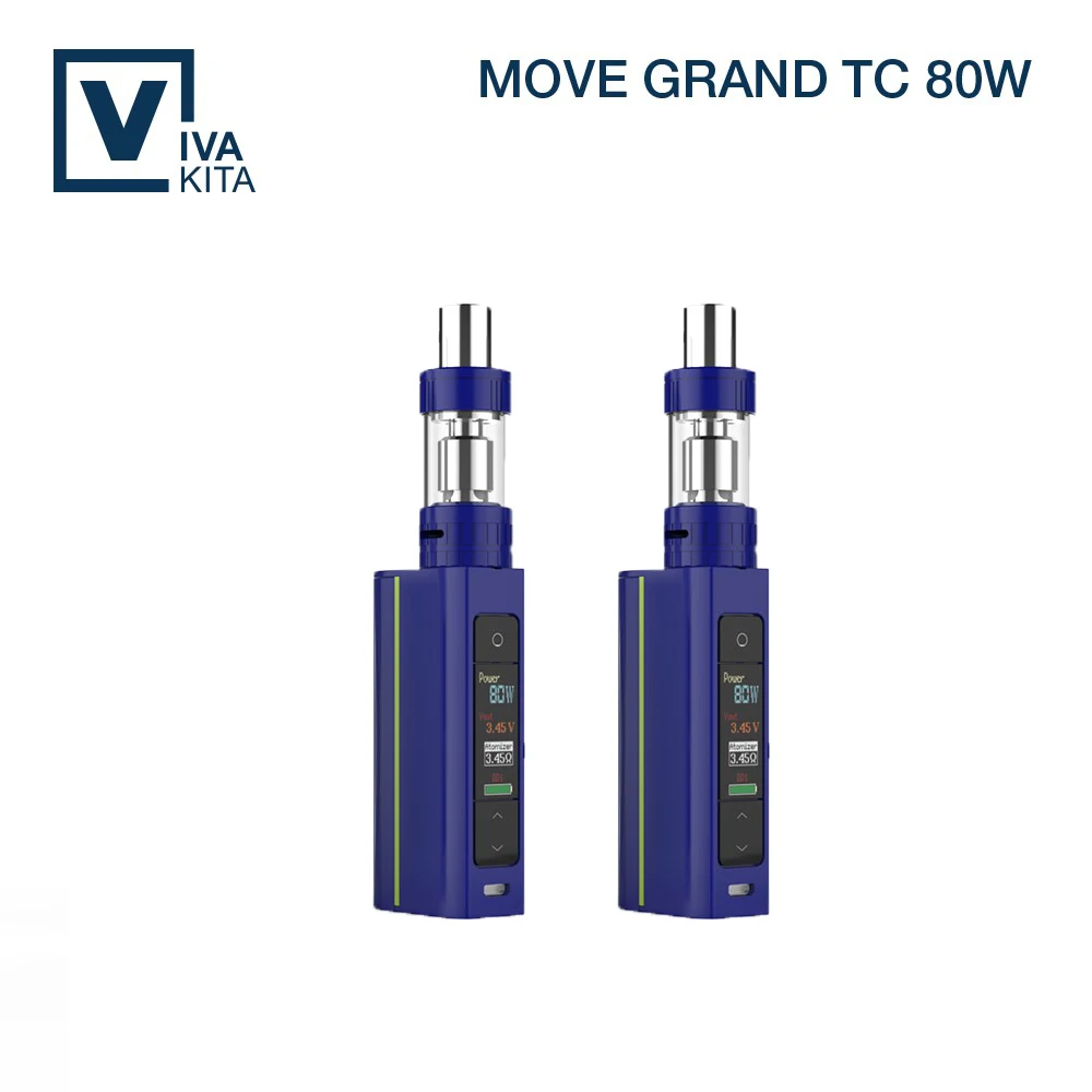 Vape электронная сигарета Vivakita Move Grand Kit 80W Vapor 0 96 &quotцветной экран коробка мод 510
