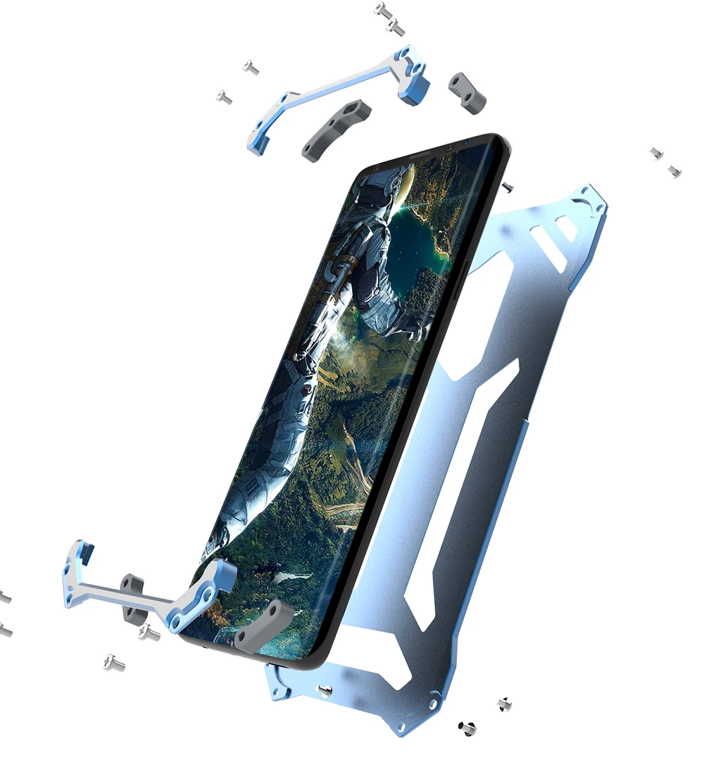 

Original Luxury Hard Aluminium Bumper Cases Metal Cell Phone Case Cover for Samsung Galaxy S9 S9 +Plus Back Cover Funda