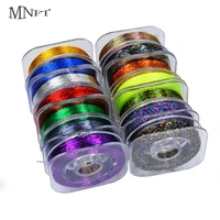 mnft 7pcs rod building wrapping thread fishing diy fishing guide ring eyelet fixing threads 14 colors metallic bright flash line