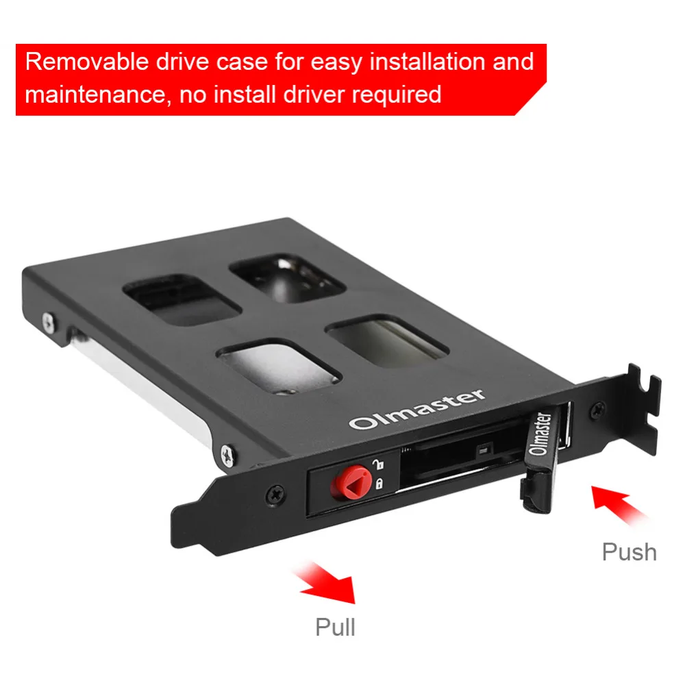Oimaster Pci мобильный шкаф корпус для жесткого диска коробка для 2,5 дюймов Sata Sdd Hdd адаптер