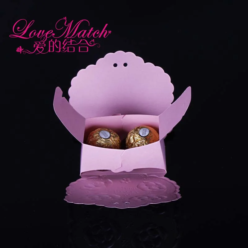 25 шт. золотые и тисненые цветы свадебные сувениры коробка для конфет Подарочная