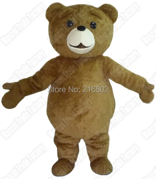 Маскарадные костюмы из меха коричневого плюшевого мишки талисмана бесплатная